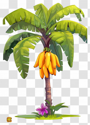 Banana Tree - Tropical Banana Tree Transparent PNG