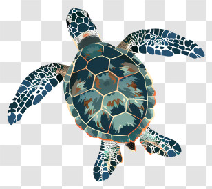 Sea Turtle - Beautifully Designed Sea Turtle Illustration Transparent PNG