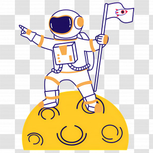 Astronaut - Astronaut On The Moon Transparent PNG