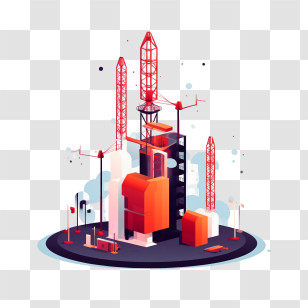 Internet - Rocket Launch Station Creative Illustration Transparent PNG
