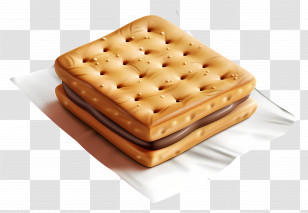 Bourbon Biscuit - Plain Cream Sandwich Biscuit Transparent PNG