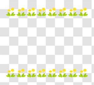 Dandelion Frame - Yellow Flower Border For Decoration Transparent PNG