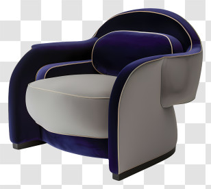Modern Chair - Modern Blue And Gray Chair Transparent PNG