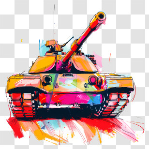 Cartoon Tank - Colorful Tank Illustration Transparent PNG