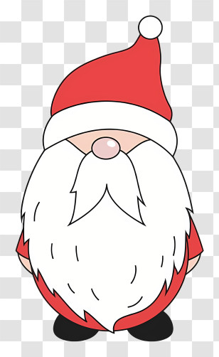 In The Distance - Cute Cartoon Santa Claus Character Transparent PNG
