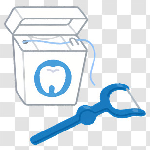 Icon - Dental Floss And Floss Pick For Oral Hygiene Transparent PNG