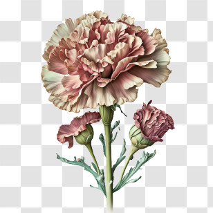 Realistic Carnation
 - Pink Carnation Flower Illustration Transparent PNG