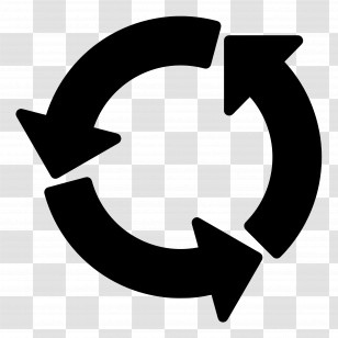 Circular Arrow - Black Circular Arrow Icon Symbol Transparent PNG