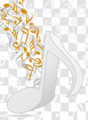 Musical Note Notation Staff - Cartoon - Vector Notes Floating Transparent PNG