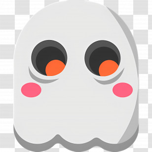 Halloween Ghost - Cute Ghost With Blushing Cheeks Transparent PNG