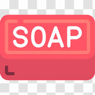 Soap - Pink Soap Illustration For Hygiene Concept Transparent PNG