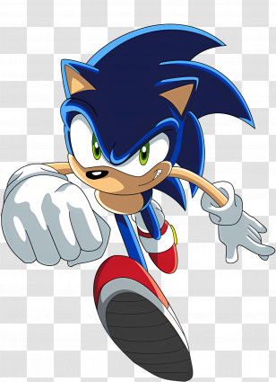 Sonic X - Blue Hedgehog With Speedy Shoes Transparent PNG