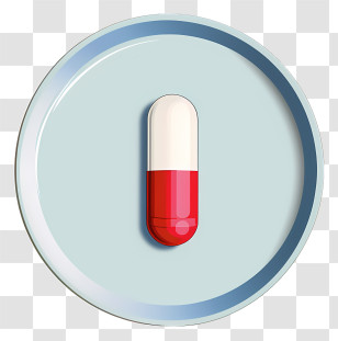 Medicine Tablet - Illustration Of A Red And White Pill On Tray Transparent PNG