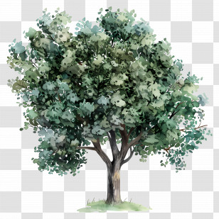 Watercolor Tree - Watercolor Tree Illustration Transparent PNG