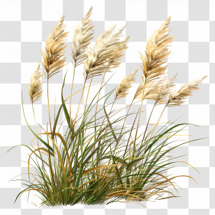 Reed - Dry Grass Plants Illustration In Natural Style Transparent PNG