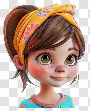 Hair Band - Cute Cartoon Girl Character Art Transparent PNG