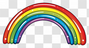 Rainbow - Shiny And Glossy Rainbow Illustration Transparent PNG