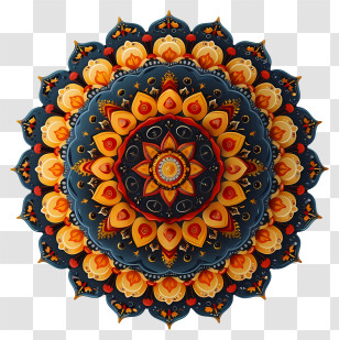 Mandala - Colorful Floral Mandala Design Transparent PNG