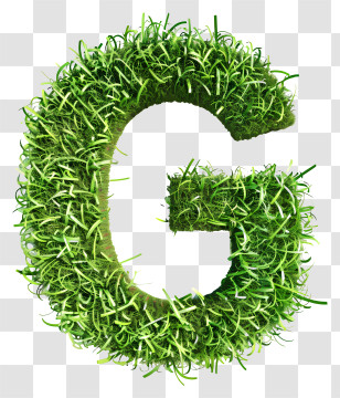 Letter G - Grassy Textured Letter G Design Transparent PNG