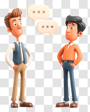 Business People Doing Discussion - Cartoon Characters In Conversation Transparent PNG