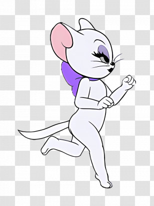 Toodles Galore - White Cartoon Mouse Running Transparent PNG