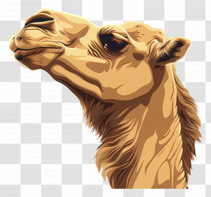 Camel - Camel Head Profile Illustration Transparent PNG