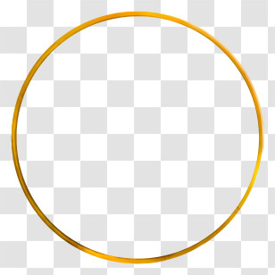 Golden Circle - Elegant Golden Circle Frame Transparent PNG