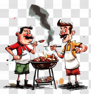 Barbecues - Barbecue Party With Friends Transparent PNG