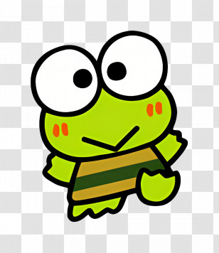 Keroppi - Cute Frog Cartoon Character Illustration Transparent PNG