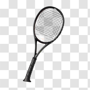 Tennis Racket - Black Tennis Racket For Sports Transparent PNG