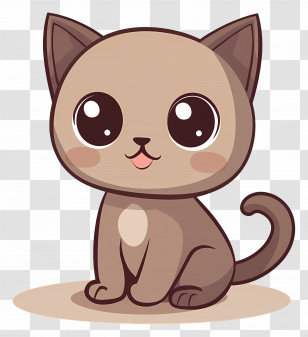 Cat Cartoon - Cute Cartoon Cat Illustration Transparent PNG