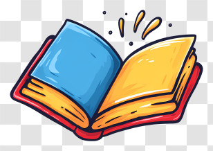 Book Icon - Open Book Cartoon Illustration Transparent PNG