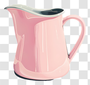 Pink Milk Jug - Stylish Pink Pitcher Transparent PNG