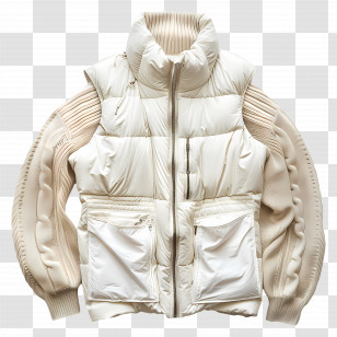 Winter Coat - Warm White Winter Jacket Transparent PNG