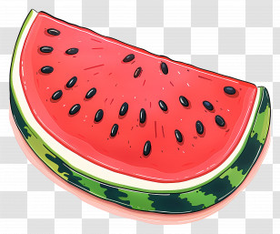 Watermelon - Watermelon Slice Cartoon Illustration Transparent PNG