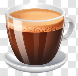 Coffee Mug - Realistic Coffee Cup With Foam Transparent PNG