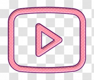 Youtube Icon Social Media Triangle Pink Transparent Png