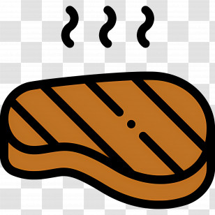 Meat - Cartoon Grilled Steak Transparent PNG
