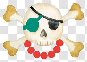 Pirate Skull And Crossbones - Pirate Skull And Crossbones Transparent PNG