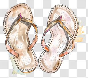 Leather Sandals - Casual Flip Flops For Summer Transparent PNG