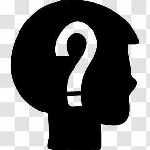 Doubts - Silhouette Head With Question Mark Symbol Transparent PNG