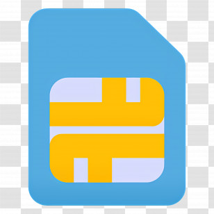 Phone Memory - Blue SIM Card Icon Transparent PNG