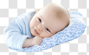 Welcome Baby - Smiling Baby On A Soft Blanket Transparent PNG