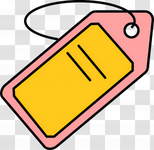 Price Tag - Yellow Tag For Merchandise Transparent PNG