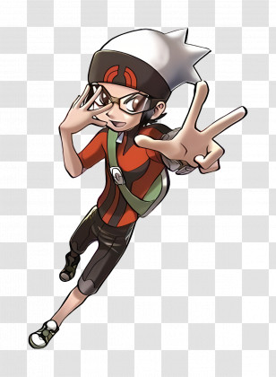 Pokemon - Cartoon Character In Red And Black Outfit Transparent PNG
