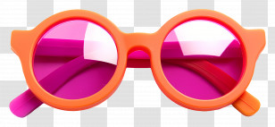 Sunglass Design - Stylish Orange And Pink Sunglasses Transparent PNG
