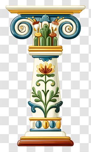 Ornate Standalone Column - Ornate Decorative Column Transparent PNG