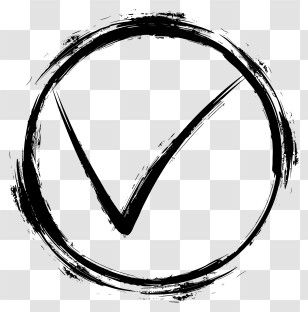 Check Mark - Grunge Check Mark In Circle Transparent PNG