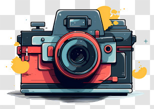 Vintage Camera - Creative Retro Camera Drawing Transparent PNG