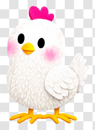 Cute Animal - Fluffy Cute Chicken Illustration Transparent PNG